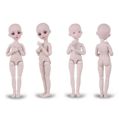 30cm Girl Fashion Doll 1/6 Babi Doll White Skin 22 Joints With Make-up Head+Body Accessories Removable Body Action Figure Toy