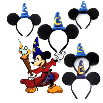 Mickey Mouse oreille Headhand dessin animé broderie chapeau magique bandeau Starmoon casquette bandeau pour spectacle MOE Santa chapeau filles chapeaux
