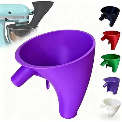 imbuto per farina per robot da cucina Kitchen Aid da 5 qt, accessorio anti-schizzi per robot da cucina con testa inclinabile da 4,5 e 5 quarti (ksm150), utensile per la cottura senza sporcare e lavabile in lavastoviglie, accessorio facile da versare