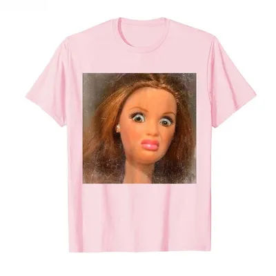 Drôle dégoûtant poupée visage Meme T-shirt pour femmes t-shirts à manches courtes hauts T-shirt