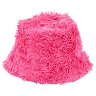 Chapeau bob "peluche", rose vif