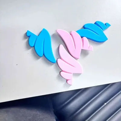3D Printing Pink Wings Monitor Decorative Ornaments A Pair Cute E Sports Room Figurines Creative Gifts for Friends
