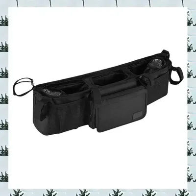 ABLG Double Baby Stroller Organizer For Bob Duallie And Baby Jogger City Mini GT2 Featuring 2 Cooler Storage Pockets