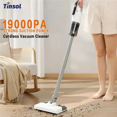 TINSOL 19000PA Cordless handheld hoover for mopping and vacuuming, with water tank, dust mite hoover, for home carpet cleaning
