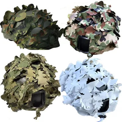 JSDF japon auto-défense sol Camouflage feuilles Ghillie tactique MCAP casquette de Camouflage chasse tissu couverture pour casque rapide Scrim