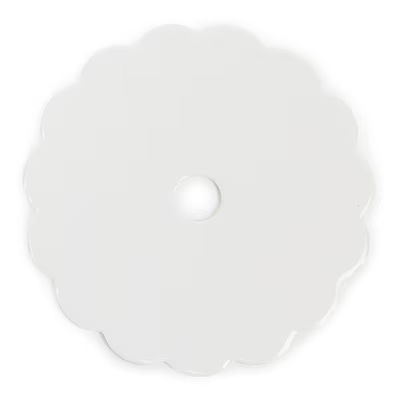 White Scalloped Cake Pop Plate 2" Round 50 pack CPP2W