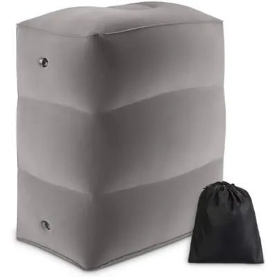 Inflatable Kids Airplane Bed Travel Foot Rest Pillow Adjustable Height Leg Pillow for Air Flat Bed for Adults Toddlers Train Car