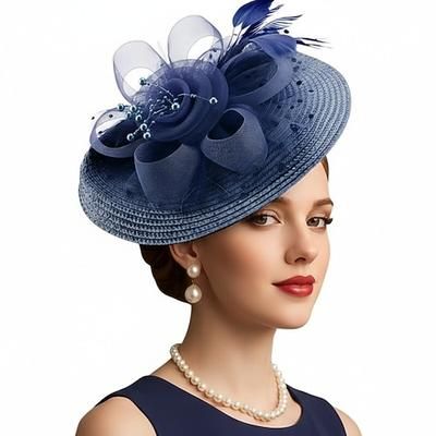 Derby Cappello Fascinator affascinante Gentildonna Costume Per donna Mascherata Ascot Festival delle corse di cavalli Adulti Copricapo
