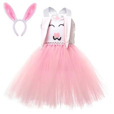 Tutu Vestaglia Principessa Fantasia animale coniglietto di Pasqua Vestiti Divertente Bambini Ragazze Carnevale Giornata universale dell'infanzia Carnevale Feste Vestirsi