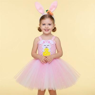 Tutu Vestaglia Vestiti Divertente Bambini Ragazze Giornata universale dell'infanzia Pasqua Carnevale Feste Vestirsi