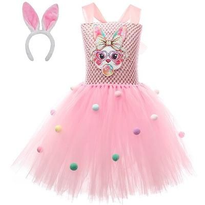 Tutu Vestaglia Principessa Fantasia animale coniglietto di Pasqua Vestiti Divertente Bambini Ragazze Giornata universale dell'infanzia Pasqua Carnevale Feste Vestirsi