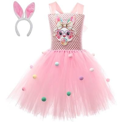 Tutu Vestaglia Principessa Fantasia animale coniglietto di Pasqua Vestiti Divertente Bambini Ragazze Giornata universale dell'infanzia Pasqua Carnevale Feste Vestirsi