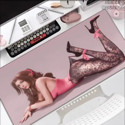 Grand tapis de souris Sexy Aerith Gainsborough Final Fantasy Anime, tapis de jeu 80x40, tapis de bureau créatif, Tifa Lockhart, pour bureau