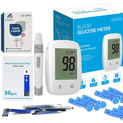Glucometer Kit Blood Glucose Meter 50/100pcs Strips With Lancets Medical Blood Sugar Monitor Code Free Diabetes Test Mg/mmol