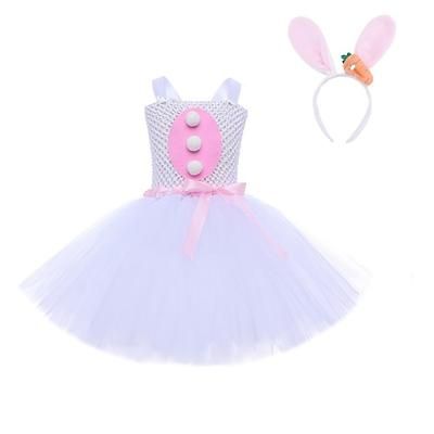 Tutu Vestaglia Fantasia animale Coniglio coniglietto di Pasqua Vestiti Divertente Bambini Ragazze Halloween Carnevale Pasqua Carnevale Feste Costumi di Halloween facili Vestirsi