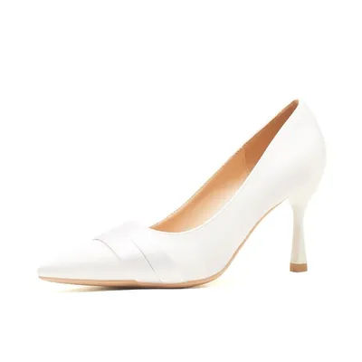 Talons pour dames usage quotidien talons hauts en satin 43 44 blanc champagne haut de gamme simple élégance chaussures de mariage chaussures de mariée à talons hauts
