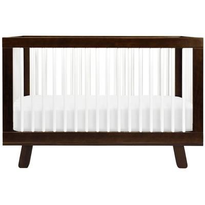 Babyletto Hudson 3-in-1 Convertible Crib with Toddler Bed Conversion Kit - Espresso/White
