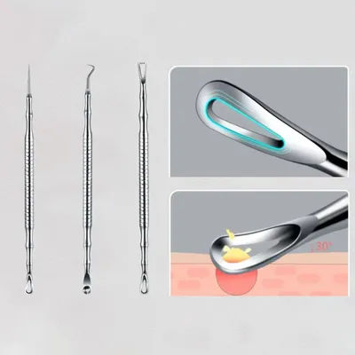 Extractor Facial Milia Travel Skin Care Tool Pore Cleaner Needles Pimples Removal Tool Blackhead Remover Blemish Needle