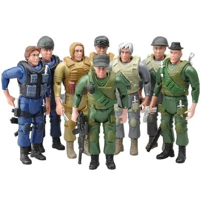 1pcs Random 4D 1/16 Assembly Special Forces Army SWAT Team Soldiers War Game Movable Action Figures Military Model Boy Toy