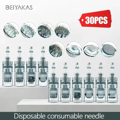 30pcs For DR.PEN M8 Bayonet Cartridge Replacement 16 Pin/11 Pin/36 Pin/5D Nano Skin 0.25mm NeedleTip Derma Stamp Skin