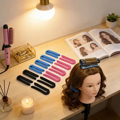 2026 Heat Resistant U-Clips for Styling​ Insulation Clips for Blow Drying, Curling Multipurpose 6/12Pcs Salon Hairdressing Tools