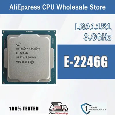 Intel Xeon E-2246G 6 Cores 12 Threads 3.60GHz 12MB 80W DDR4 E 2246G Computer CPU Processor Server Package LGA1151 E2246G