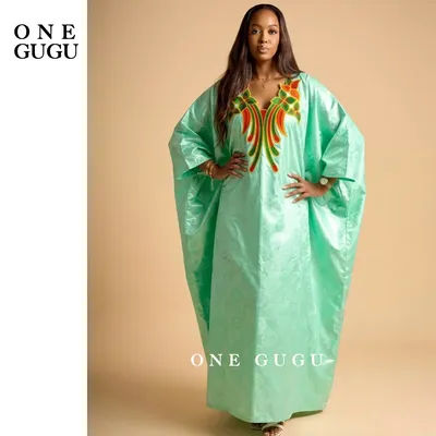 Mint Green First Quality Original Perfumed Nigerian Baizn Dashiki Boubou Dress African Traditional Wedding Bazin Riche Long Robe