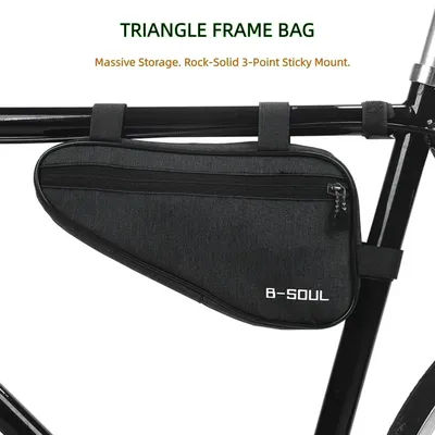 All-Weather & Durable Bike Bag | Versatile Triangle Storage Pouch for Front Tube/Frame