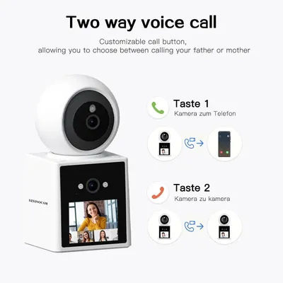SZSINOCAM 3MP Wireless WIFI Security Camera Video Call Baby Safety Protection Monitor Screen Button Call PTZ Auto Tracking