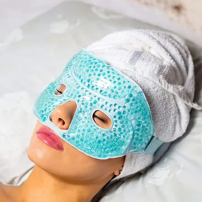 Visible Reusable Gel Bead Cold Compress Eye Mask Dual Temperature Hot & Cold Relax for Face & Eyes Facial Care Tools