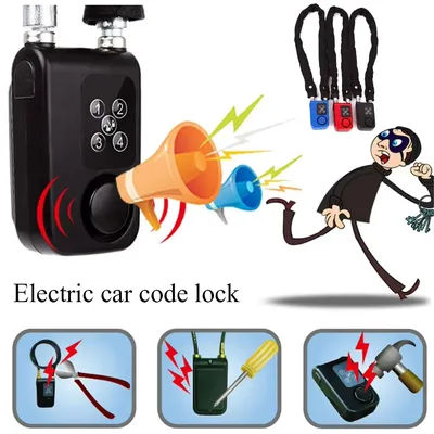 Password Anti-Theft Smart Bike Lock Wireless Remote Control Bluetooth-compatible Portable Bike Four-digit Password Lock