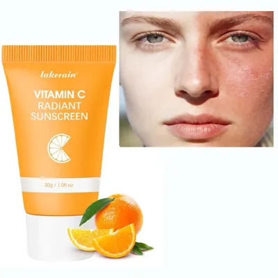 SPF 30 Face Cream Face Primer Vitamin C Moisturizer Protects Skin From UV Rays Sun Cream Hydrating Brightens Makeup