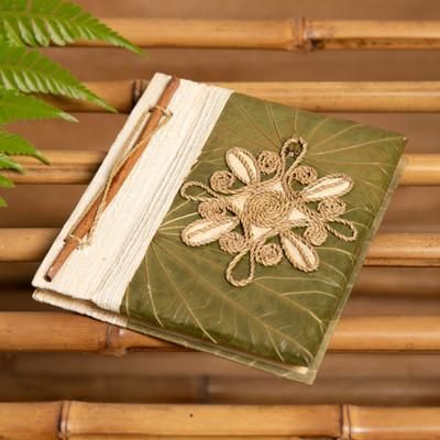 'Star-Themed Eco-Friendly Natural Fiber Notebook from Bali'