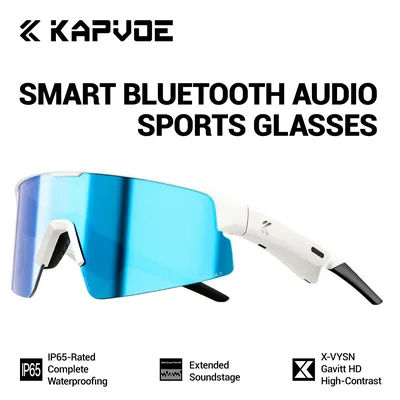 Kapvoe lunettes de soleil de sport intelligentes lunettes de cyclisme intelligentes sans fil Bluetooth UV400 lunettes de Protection MP3 lunettes de cyclisme 2026