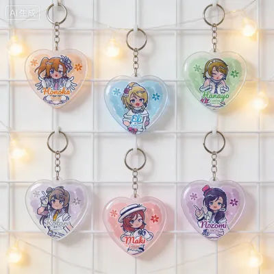 Love Live! Honoka Kosaka Eri Ayase cartoon character Badge Pin Acrylic Pendant Keychains bag decorations