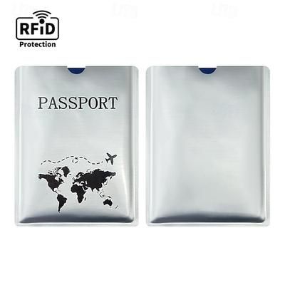 Set da 100 bustine protettive RFID, ideali per proteggere carte di credito o passaporti, prevenire il furto d'identità in viaggio, porta carte sottili e colorati per portafogli, protezione antifurto.