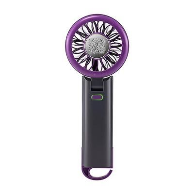 Ventilatore portatile con impacco freddo, ventilatore personale portatile con piastra refrigerante, mini ventilatore ad alta velocità a 5 velocità ricaricabile tramite USB, piccolo ventilatore 3 in 1