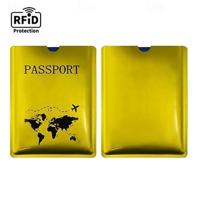 Set da 100 bustine protettive RFID, ideali per proteggere carte di credito o passaporti, prevenire il furto d'identità in viaggio, porta carte sottili e colorati per portafogli, protezione antifurto.