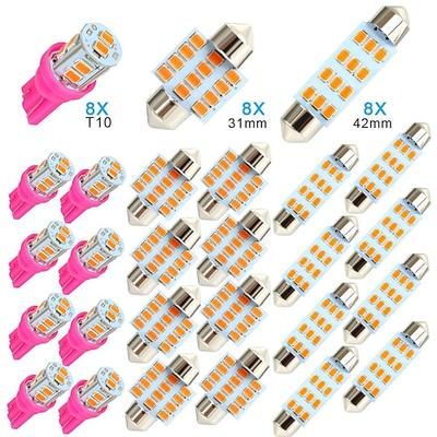Kit di 24 lampadine a LED per interni auto, set da 194 T10 DE3175 578, lampadine da 31 mm e 42 mm, luci di ricambio per interni auto, luci targa, luci laterali, luci di svolta, luci del bagagliaio