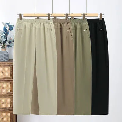 Pantalon décontracté taille haute élastique pour femme, coupe ample, grande taille, coupe-vent de haute qualité, idéal pour l'exercice quotidien des femmes 2026