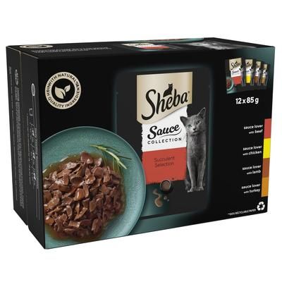 96x85g Gravy Succulent Selection Sauce Collection Pouches Sheba Wet Cat Food