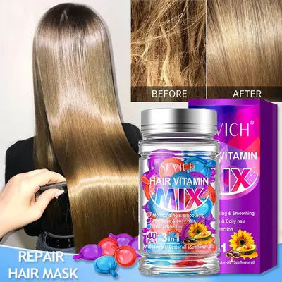 Hair Vitamin Capsule Hair Care Essential Repairing Moroccan Oil Frizzy Hair Silky Moisturizing Hair Mask Damaged Hair Hydrate