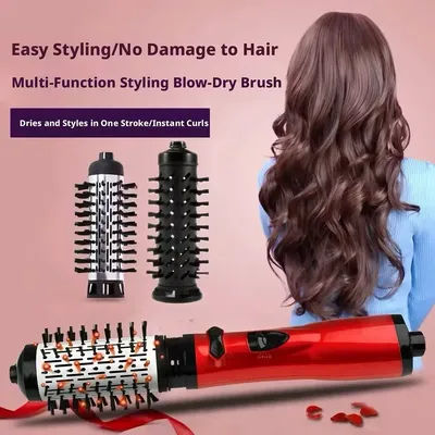 3 In 1 Hair Styling Tool Multifunctional Hot Air Brush Auto Curling Straightening Dual Use Lightweight Anti-scald Salon Hair