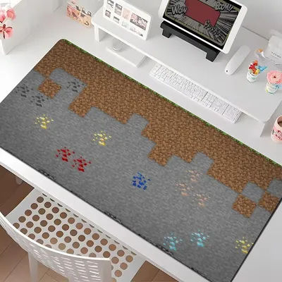 Tapis de souris Game M-MC-S M-MineCrafTS, plusieurs tailles, grand tapis carré pour ordinateur, bureau, jeux, tapis de table en caoutchouc antidérapant