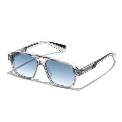 Lunettes de soleil rétro transparentes pour hommes et femmes, lunettes de soleil de créateur à la mode avec protection UV400, lunettes de soleil sculptant le visage