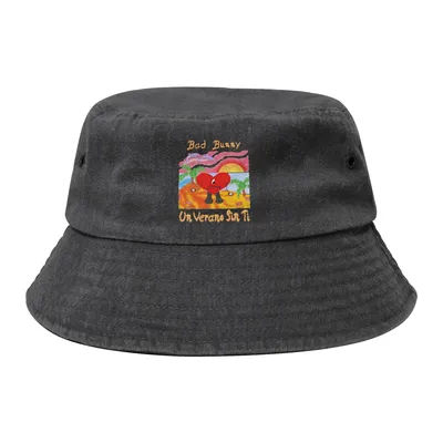 Couvre-chef d'été chaud Bad Bunny lavé Denim seau chapeau rue unisexe chapeau de soleil Panamka pliable casquette de pêche Sports de plein air