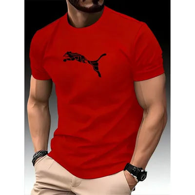 Nouveau T-shirt d'été de luxe pour homme, imprimé renard et léopard, col rond, tendance décontractée Y2K, haut de gamme, haute qualité, pour le fitness et le sport