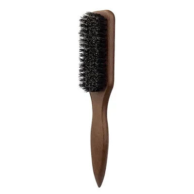 Brown Pointed-Tail Bristle Comb - Unisex, Smooth & Anti-Static, No Tangles No Hair Damage, Home Use
