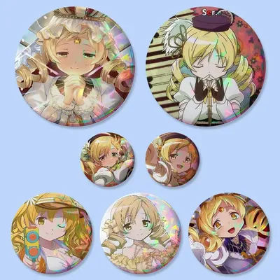 1pc Cartoon M-Mami Tomoe Badges Button Round Creative Pin Brooch Badge Bag Decor Accessories Fans Collect Friends Gifts