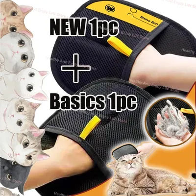 Pet Hair Removal Tool Reusable Static Removal Gloves, Double-Sided Grooming Gloves for Pets, Removes Pet Fur Hair for Carpets